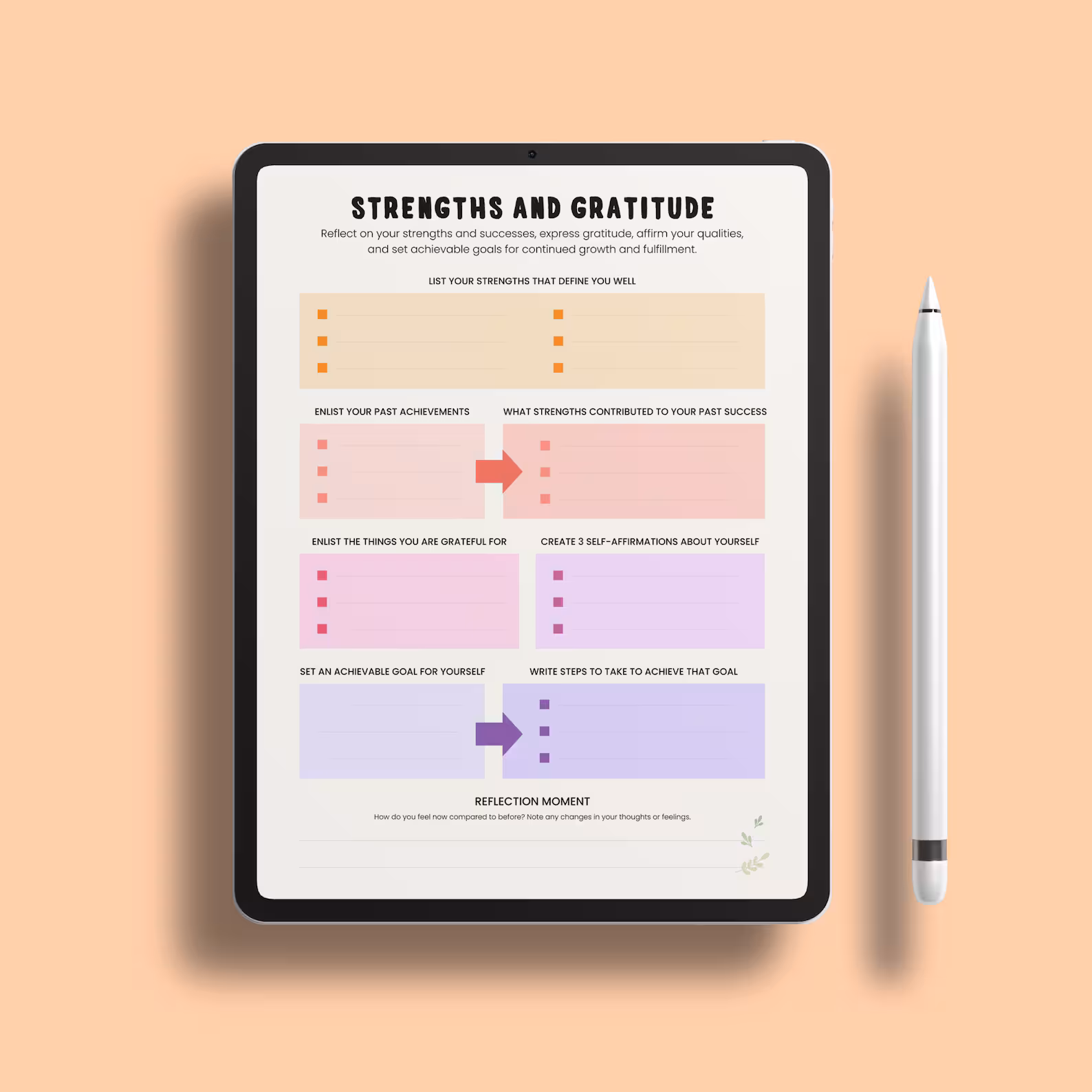 SMART goals - Strengths and Gratitude Journal
