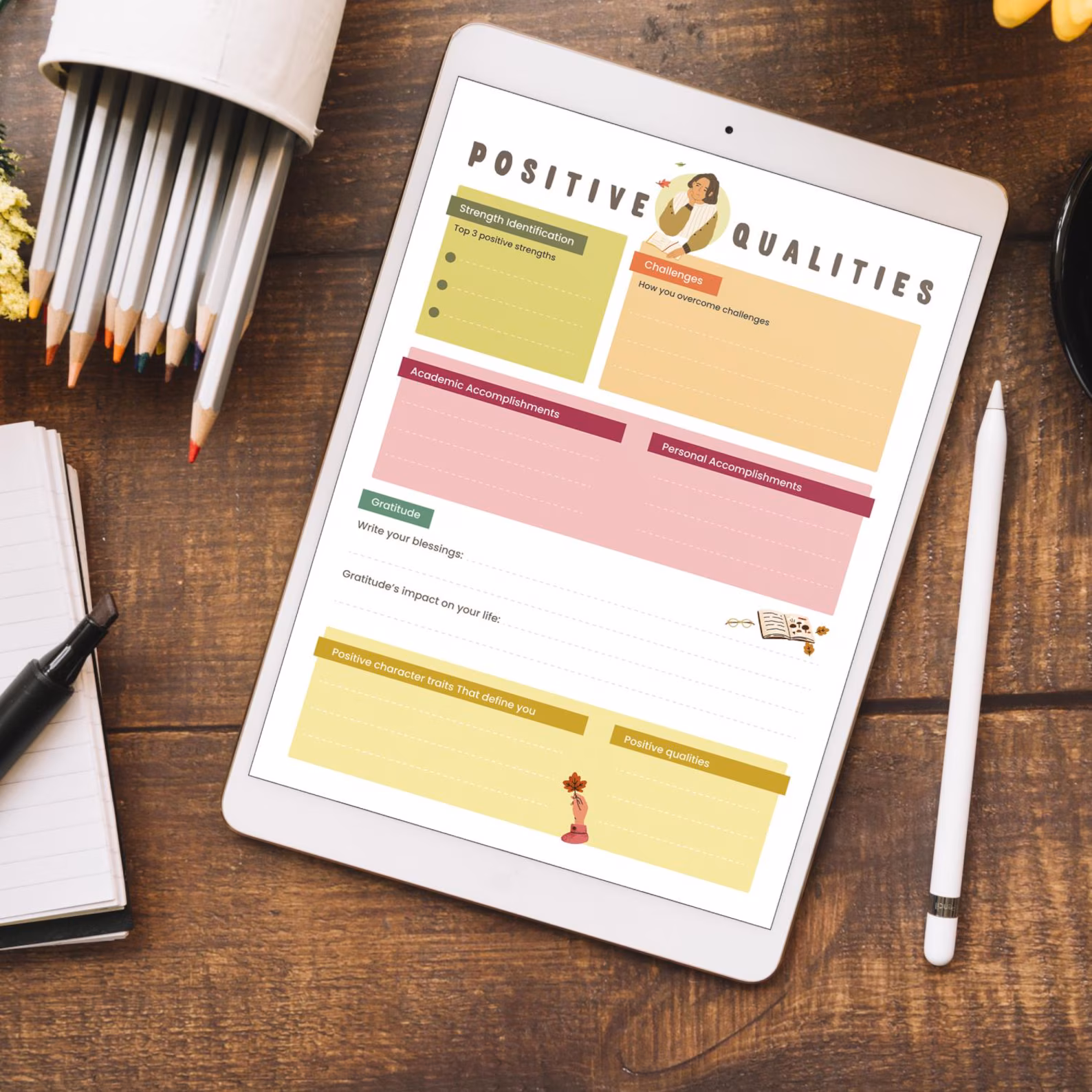 SMART goals - Positive Qualities Worksheet