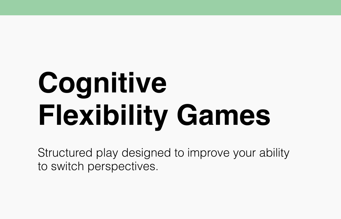 Cognitive Flexibility Games