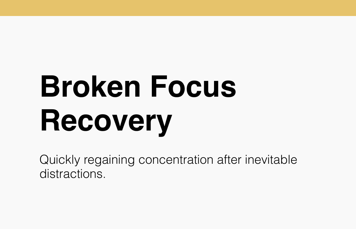 Broken Focus Recovery