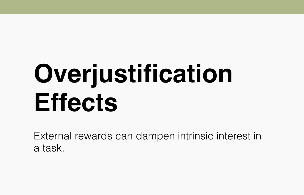 Overjustification Effects