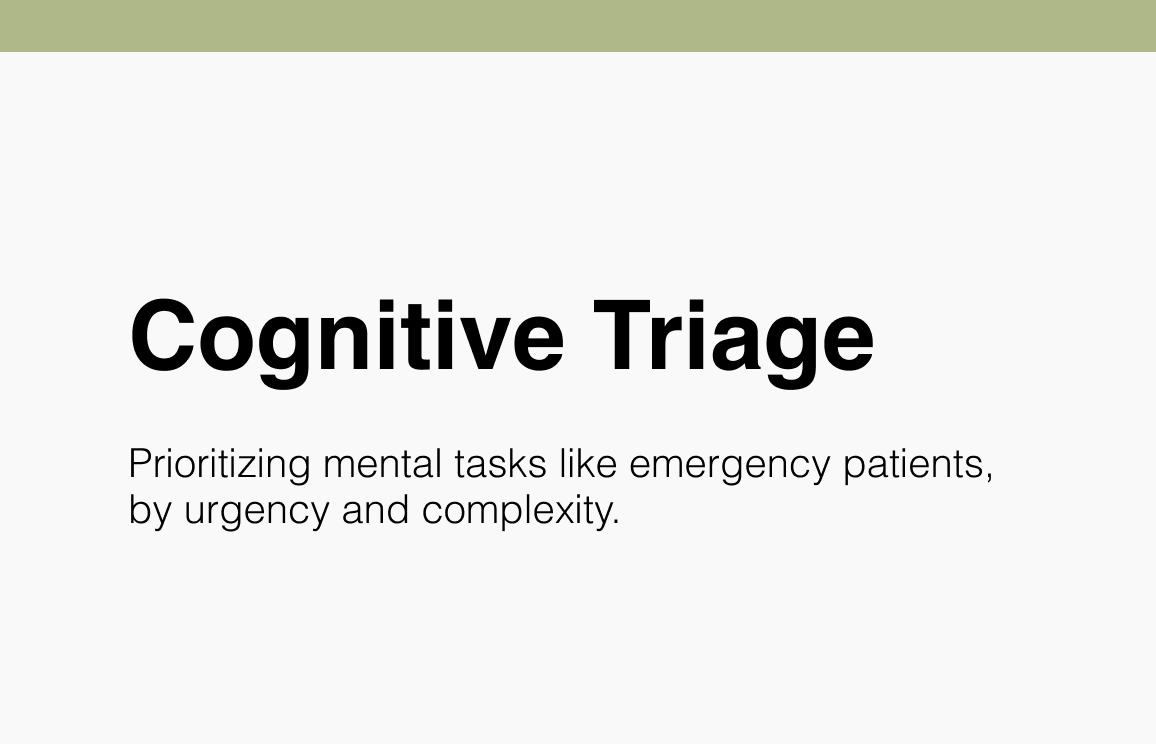 Cognitive Triage
