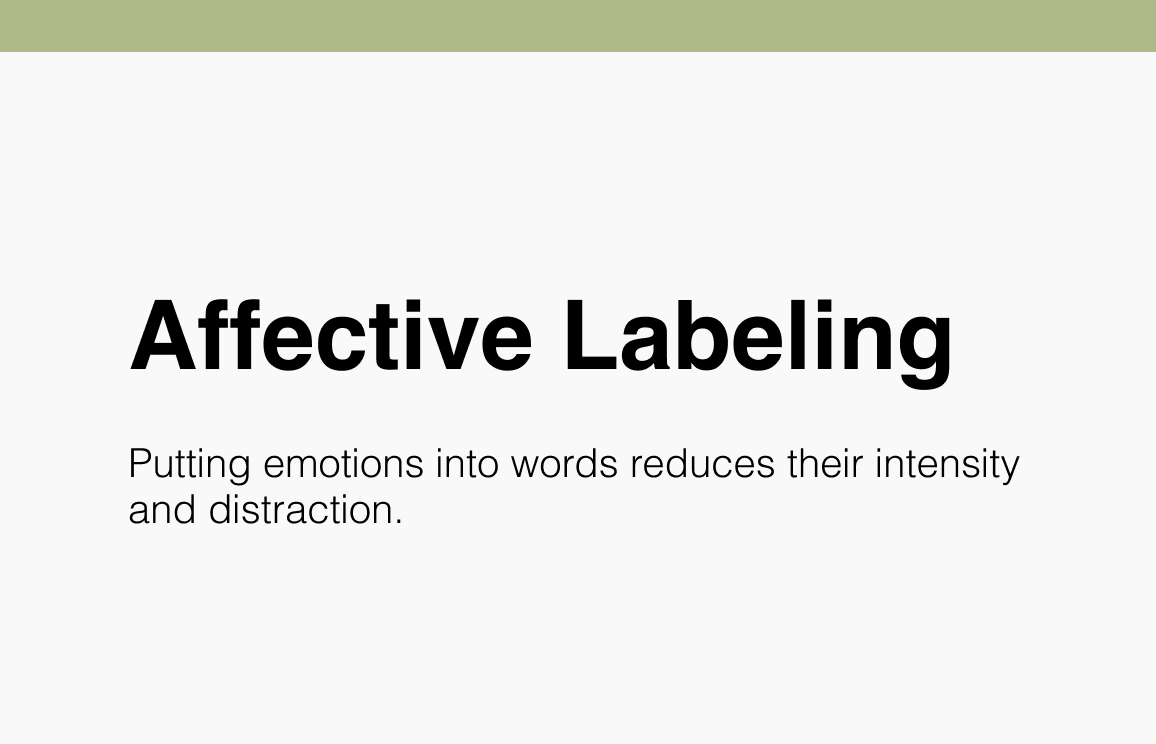 Affective Labeling