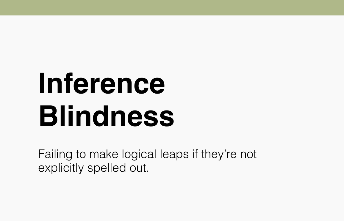 Inference Blindness
