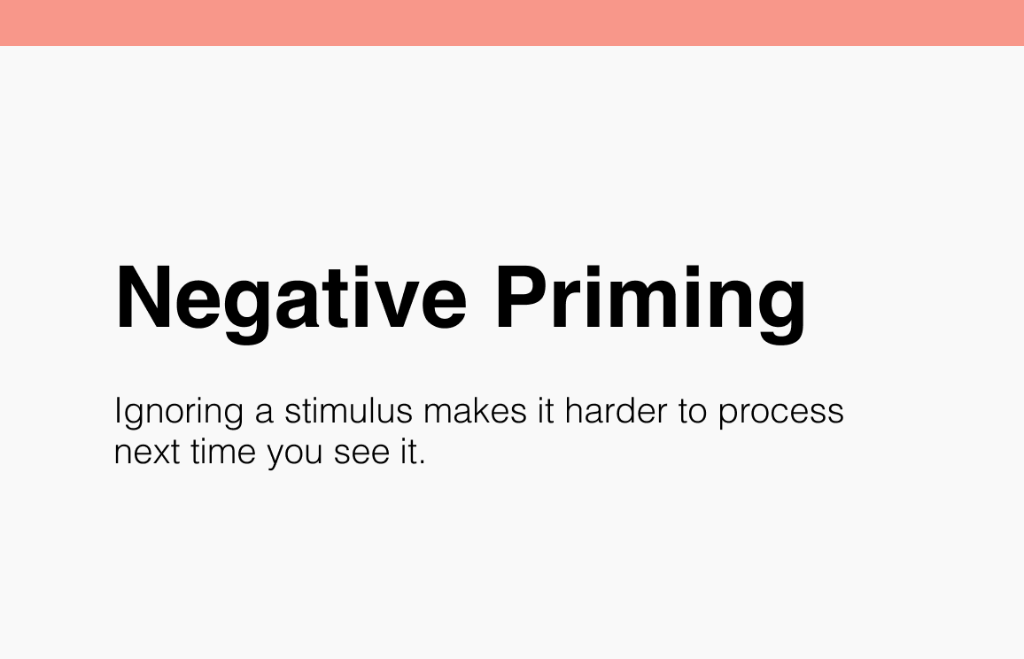 Negative Priming