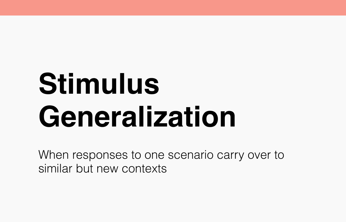 Stimulus Generalization
